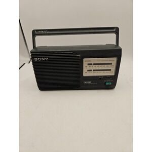 Vintage Sony FM/AM 2 BAND Radio ICF-24 Portable 4 AA Batteries or Power Cord